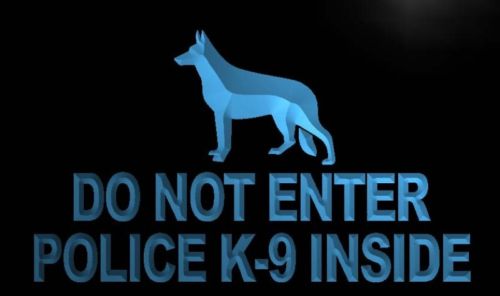 Do Not Enter Police K-9 inside Neon Light Sign